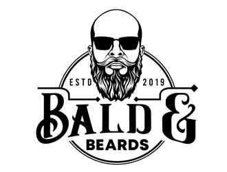 Bald & Beards logo design by DreamLogoDesign