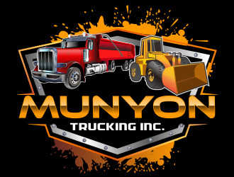 Munyon Trucking Inc. logo design by bosbejo