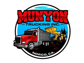 Munyon Trucking Inc. logo design by daywalker