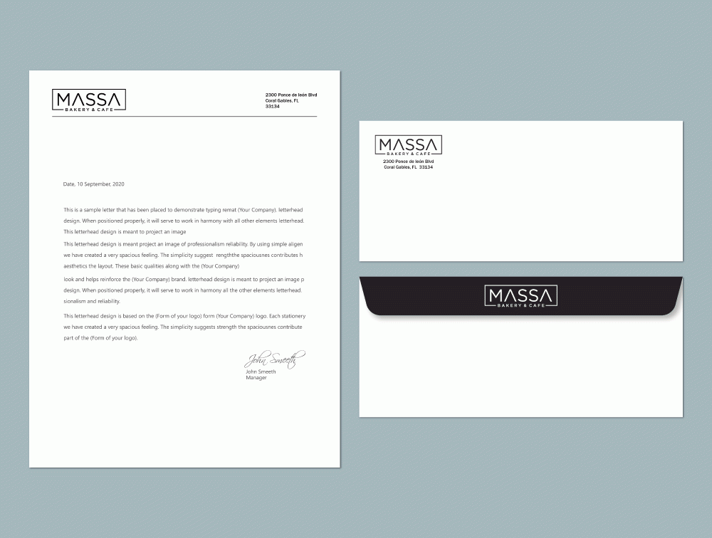 massa - bakery & cafe logo design by Boomstudioz