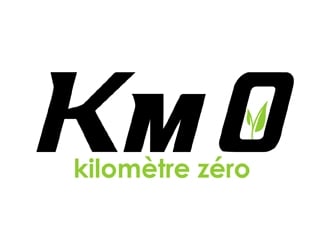 Km 0        Kilomètre zéro logo design by neonlamp