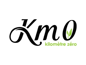Km 0        Kilomètre zéro logo design by neonlamp