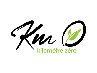 Km 0        Kilomètre zéro logo design by neonlamp