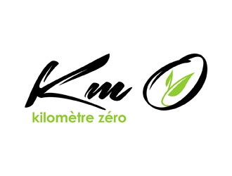 Km 0        Kilomètre zéro logo design by neonlamp