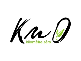 Km 0        Kilomètre zéro logo design by neonlamp