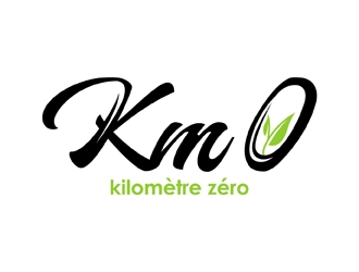 Km 0        Kilomètre zéro logo design by neonlamp