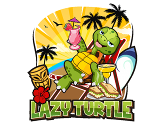 lazy turtle  logo design by coco