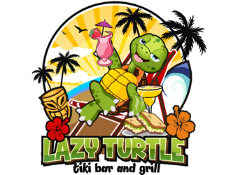 lazy turtle  logo design by coco