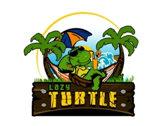 lazy turtle  logo design by bougalla005