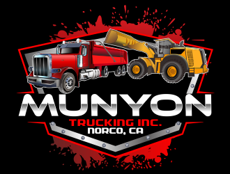 Munyon Trucking Inc. logo design by bosbejo