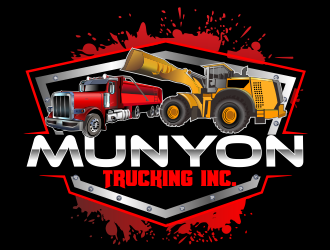 Munyon Trucking Inc. logo design by bosbejo