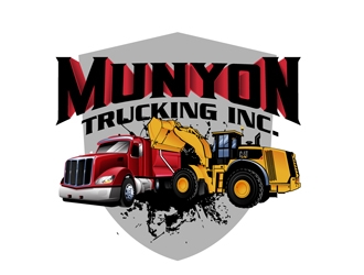 Munyon Trucking Inc. logo design by DreamLogoDesign