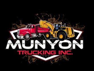 Munyon Trucking Inc. logo design by DreamLogoDesign