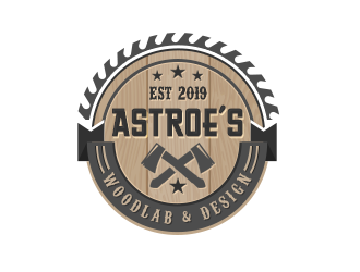 Astroes WoodLab & Design logo design by ProfessionalRoy