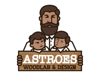 Astroes WoodLab & Design logo design by dasigns