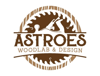 Astroes WoodLab & Design logo design by jaize