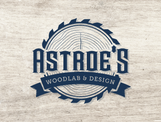Astroes WoodLab & Design logo design by pencilhand