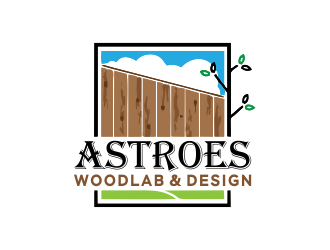 Astroes WoodLab & Design logo design by Gwerth