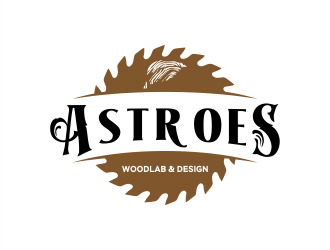 Astroes WoodLab & Design logo design by Gwerth