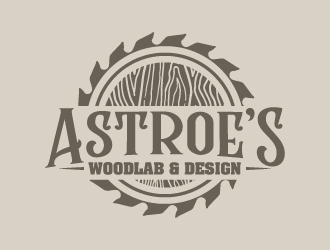 Astroes WoodLab & Design logo design by LogOExperT