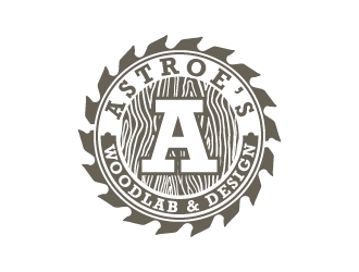 Astroes WoodLab & Design logo design by LogOExperT