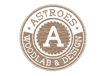 Astroes WoodLab & Design logo design by Vickyjames