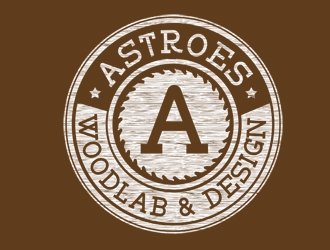 Astroes WoodLab & Design logo design by Vickyjames