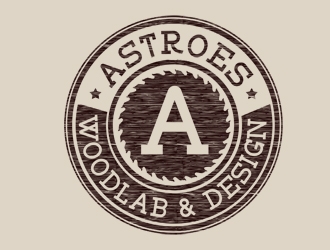 Astroes WoodLab & Design logo design by Vickyjames