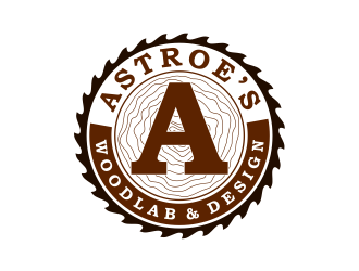 Astroes WoodLab & Design logo design by mutafailan
