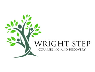 Wright Step Counseling and Recovery logo design by jetzu