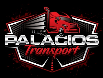 Palacios Transport  logo design by REDCROW
