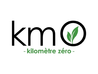 Km 0        Kilomètre zéro logo design by neonlamp