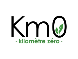 Km 0        Kilomètre zéro logo design by neonlamp