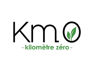 Km 0        Kilomètre zéro logo design by neonlamp