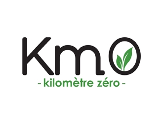 Km 0        Kilomètre zéro logo design by neonlamp