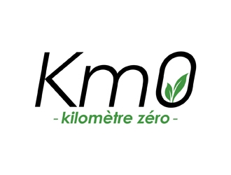 Km 0        Kilomètre zéro logo design by neonlamp