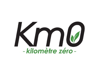 Km 0        Kilomètre zéro logo design by neonlamp