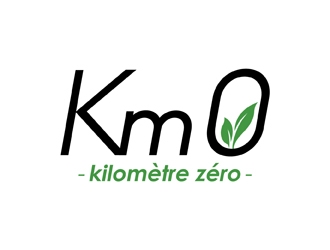 Km 0        Kilomètre zéro logo design by neonlamp