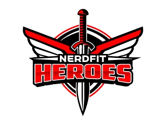 NerdFit Heroes logo design by jaize