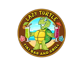 lazy turtle  logo design by PrimalGraphics