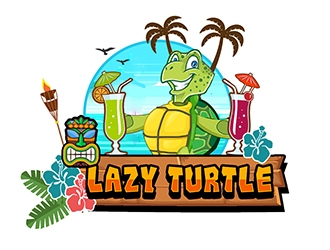 lazy turtle  logo design by PrimalGraphics