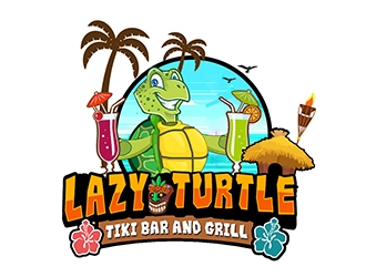 lazy turtle  logo design by PrimalGraphics