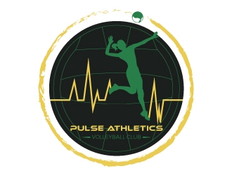 Pulse Athletics Volleyball Club logo design by Gelotine