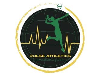 Pulse Athletics Volleyball Club logo design by Gelotine
