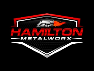 Hamilton Metalworx logo design by mawanmalvin