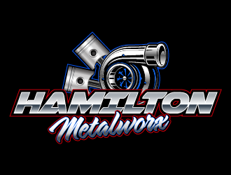 Hamilton Metalworx logo design by axel182
