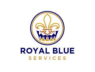 Royal Blue Services logo design by SOLARFLARE