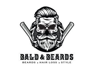 Bald & Beards logo design by emberdezign