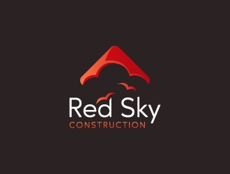 Red Sky Construction  logo design by Anizonestudio