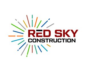 Red Sky Construction  logo design by ingepro